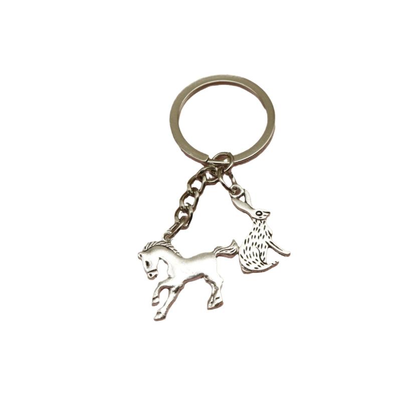 1Pc Sporty Western Cowboy Hat Boots Horse Keychain Men'S Key Chain Bag Pendant Charm Key Ring