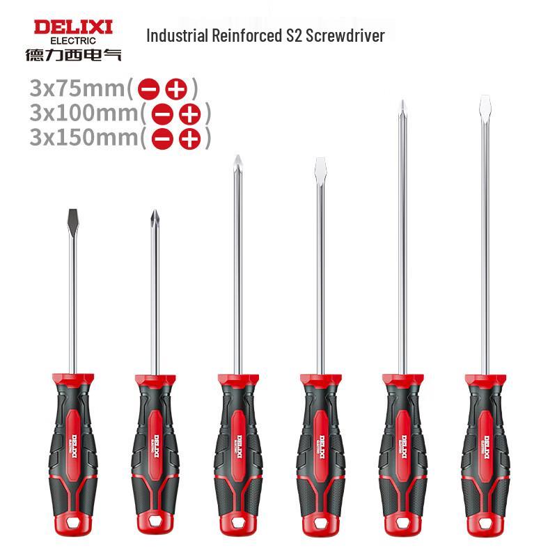 Delixi 6-Piece Chrome Vanadium Steel Screwdriver Set