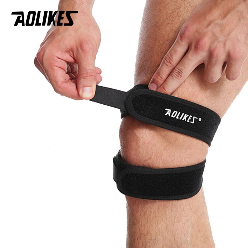 Aolikes 1Pcs Knee Support Patella Belt Elastic Bandage Sport Strap Knee Pads Protector Band Football Running Fitness Knee Brace
