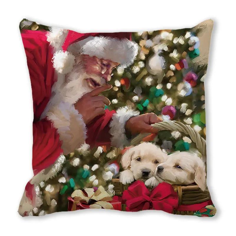 Christmas Decoration Pillow Case Sofa Cushion Cover Bedroom Room Dormitory Home   New Year Gift