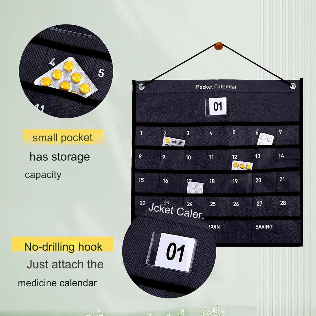 Wall Mounted Calendar Organiser Wall Mounted Fabric Organiser Hanging Fabric Organiser Daily Ins Storage