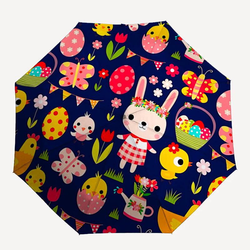 1pc Easter Eggs, Bunny Automatic Open/Close Umbrella, Lightweight for Women/Men, Perfect Gift - for Everyday or Holiday Eventsyy251127105