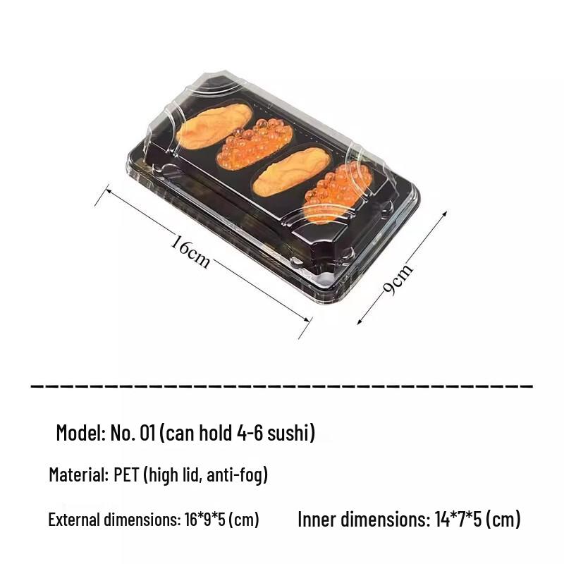 Disposable Rectangular Sushi Takeaway Boxes