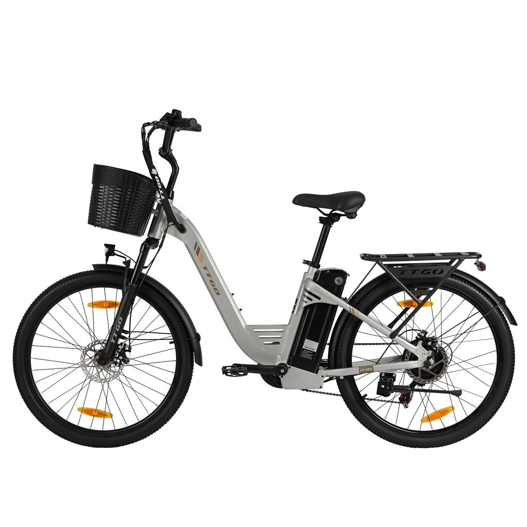TTGO C2 Pro City Commuting Electric Bicycle 36V18AH Battery 26 Inch Mountain Tires 25KM/H Top Speed E-Mountain Bike