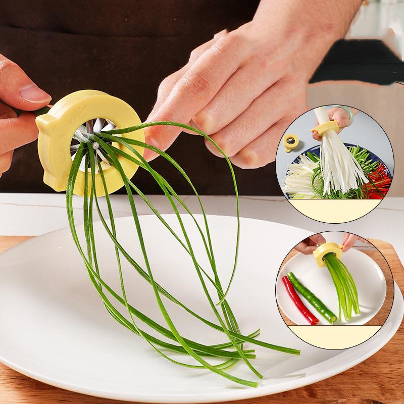 Zelená cibule Snadný kráječ Škrabka Květ švestky Řez Zelená cibule Drátkování Superjemná zeleninová škrabka Kuchyňské doplňky