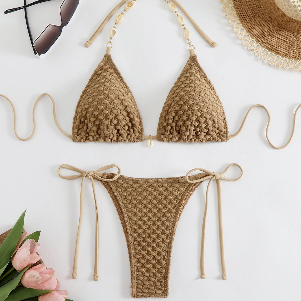 

European & American Sexy Bandeau Bikini Swimsuit for Women Small