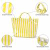 Beach Case PVC Stripe Work Tote for Vacation Errands Gym Traveling