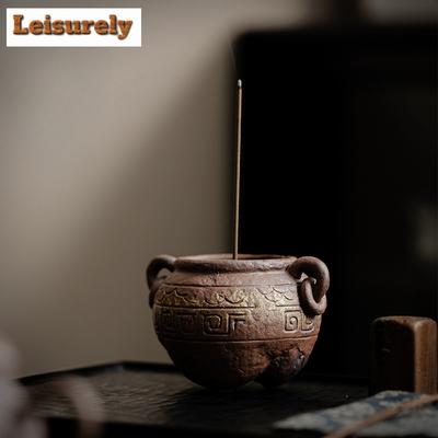 Antiker Dreibein-Aromatherapie-Einsatzhalter Chinesischer Zen-Faden-Räucherstövchen Kreatives Aroma-Sitztablett Teestube Schreibtischdekoration