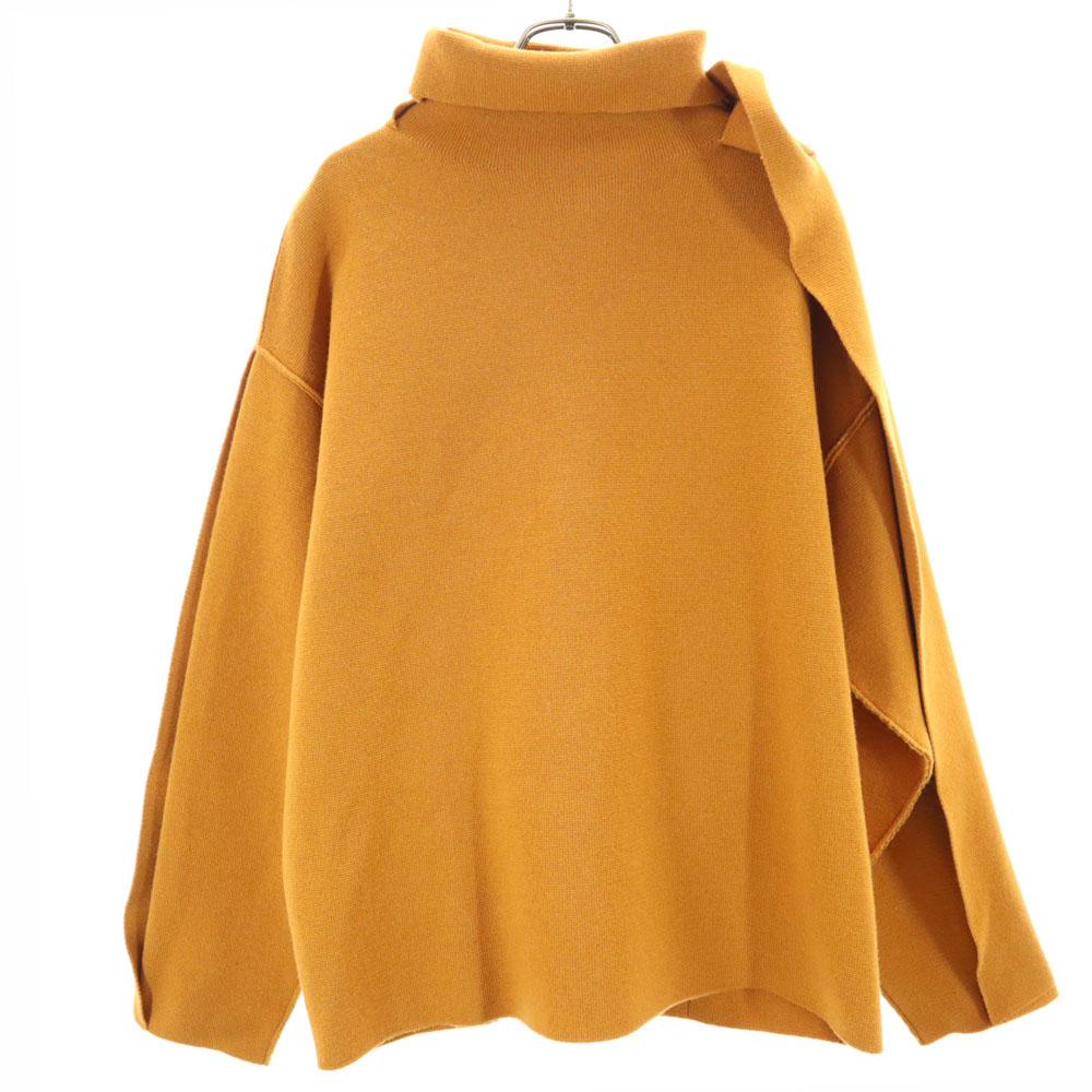 

IRENE шерстяная смесь Вязаный лонгслив 36 Оранжевая серия Крой Женский Б/у