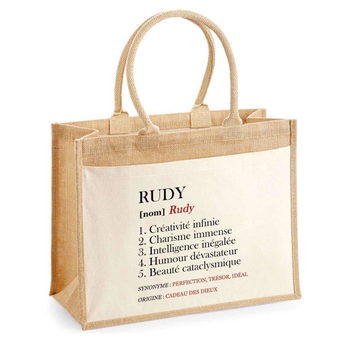 Sac de plage - PLANETEE - Jute avec poche Rudy Définition - Coton naturel - Beige - Grande contenance