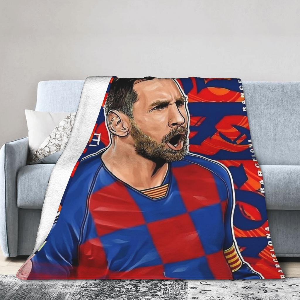 Argentina Number 10 Football Soccer Blanket Flannel Decoration Messied Portable Warm Throw Blanket for Home Couch Bedding Throws
