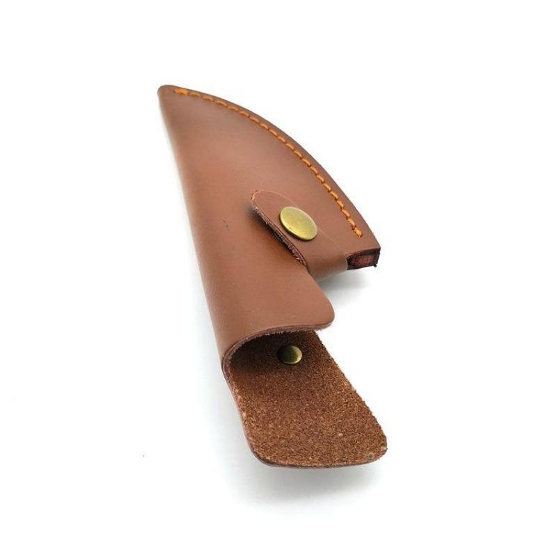 Fixed Blade Knife Straight Holder Cowhide Scabbard  Knife Cover Leather Sheath Case Hunting Knife Holsters Belt Buckle