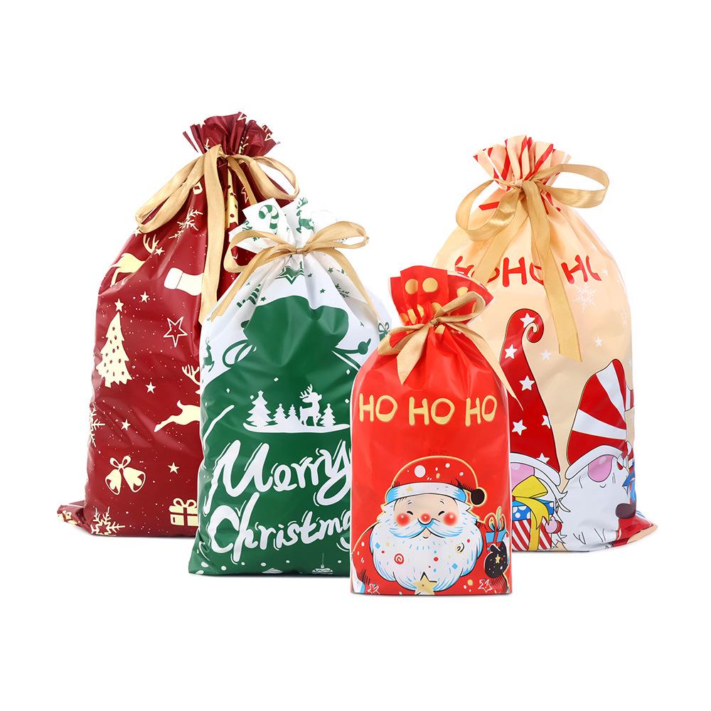 PE Drawstring Closure: Cute Christmas & New Year Gift Bag for Candy & Baking