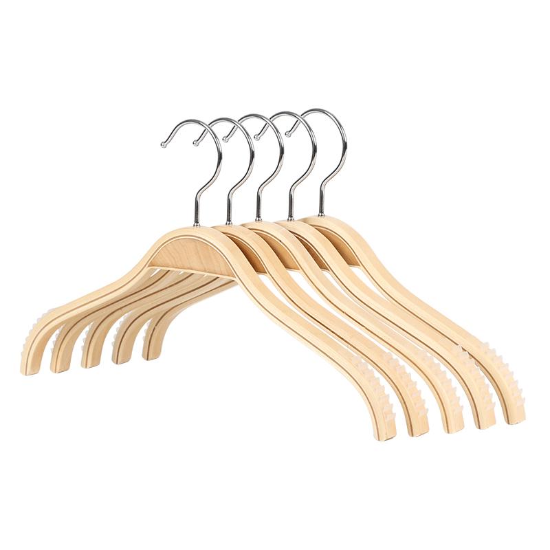 42 Cm Non-Slip Wood Clothes Hanger Coat Hanger for Clothing Store Home Suit Plywood Wooden Hangers Smooth Finish 5 Pcs / Lot