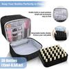 30 Bottles Nail Polish Storage Bag Portable Cosmetic Large Handbag Organizer with Handle for Travel 2 Layer Essential Oil Bag