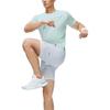 Li Ning Running Collection T Shirts Men's Light Blue Bowl Crew Neck Moderate Straight Fit ATST073-6