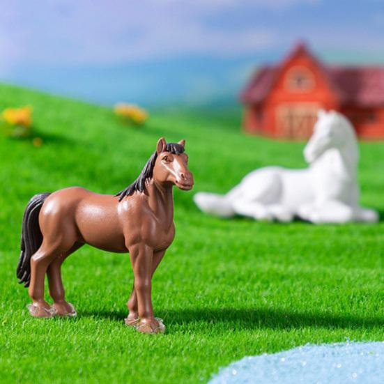 3 ks Miniatury koní Mini zvířecí figurky Stolní mini sošky koní pro DIY pohádkovou zahradu Mikro krajinná dekorace