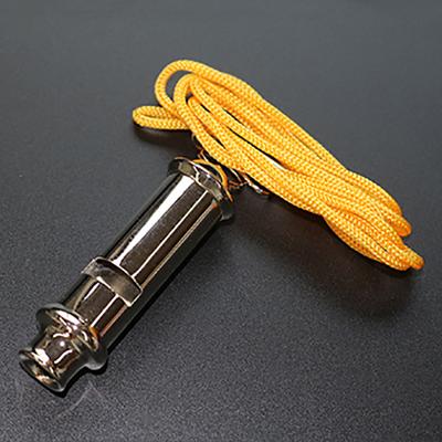 1Pc Training Referee Metal Whistle With Neck Chain Outdoor Ball Sports