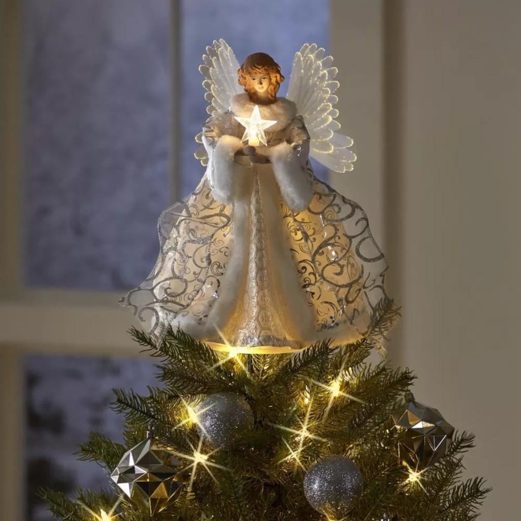 Golden Angel Doll Tree Top Star Christmas Tree Top Decoration