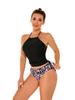 2024 Retro Backless Solid Color Bikini Swimsuit