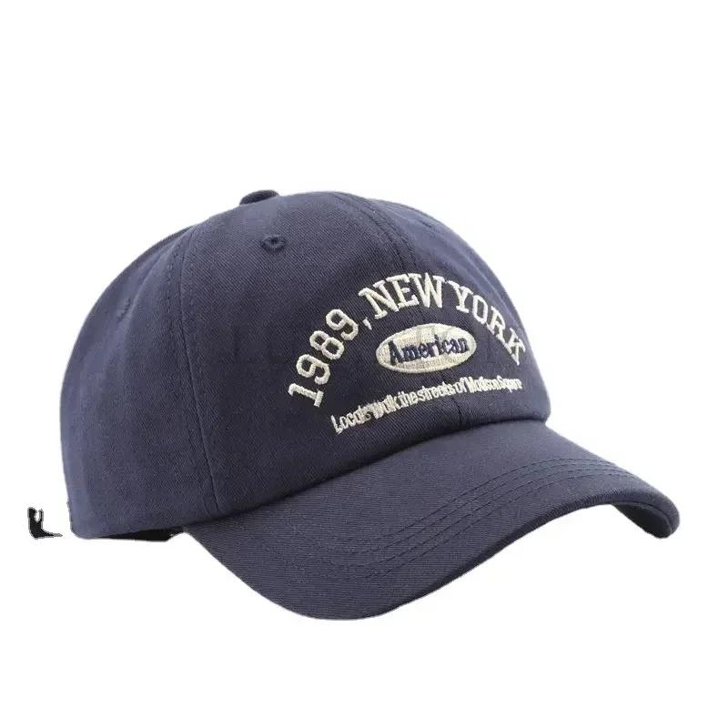 Men and Woman's Baseball Caps Adjustable Casual Embroidered 1989 New York American Cotton Sun Hats Unisex Solid Color Visor Hats