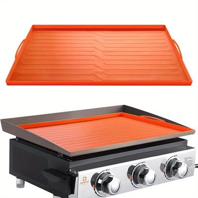 Silicone Grill Protective Mat Cover for 36" Blackstone,Heavy Duty Reusable Food Grade BBQ Grill Pats Top Cover with Strap Handle,Protect Griddle