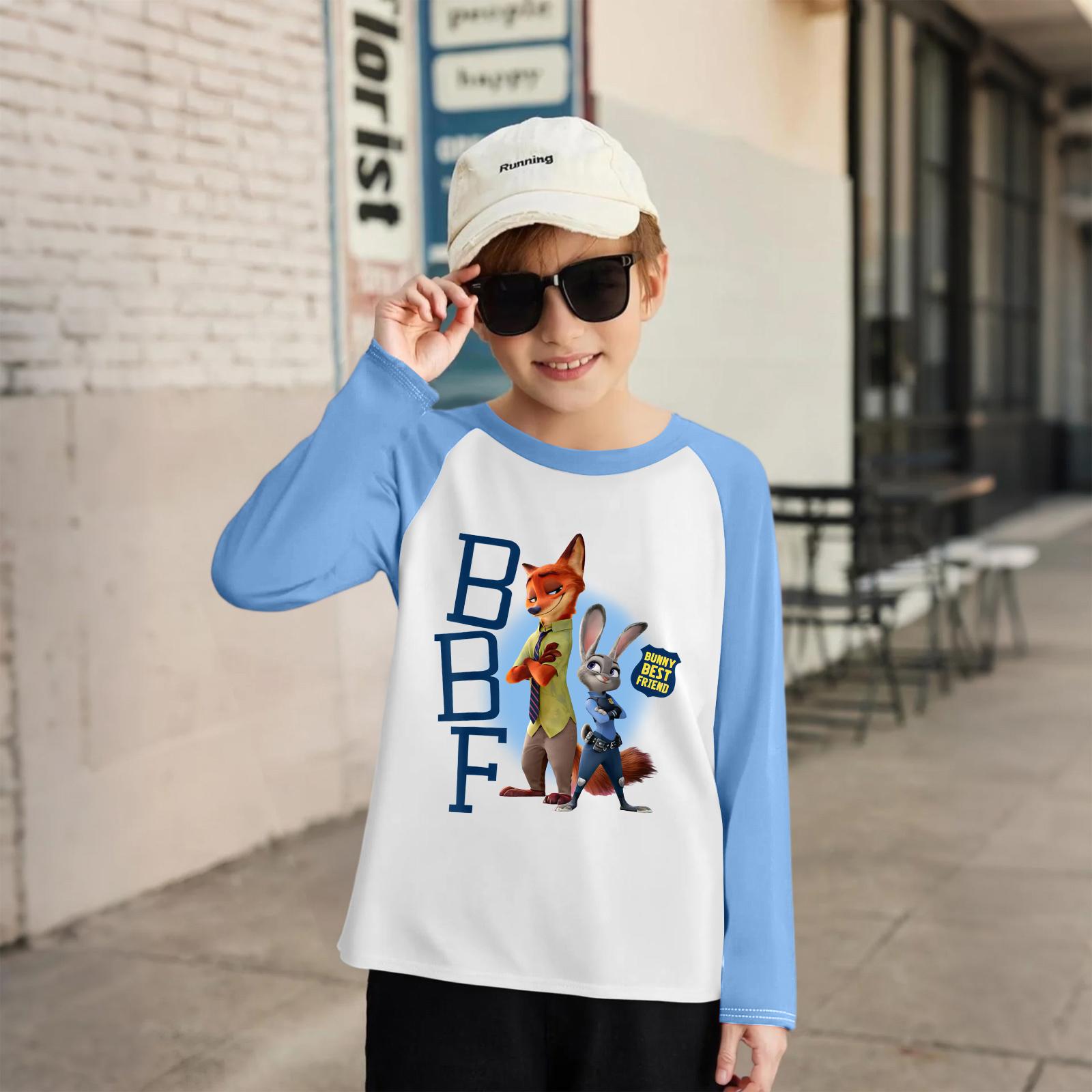 

Children s Fashionable And Comfortable Round Neck Printed Loose Long-sleeved Top 140