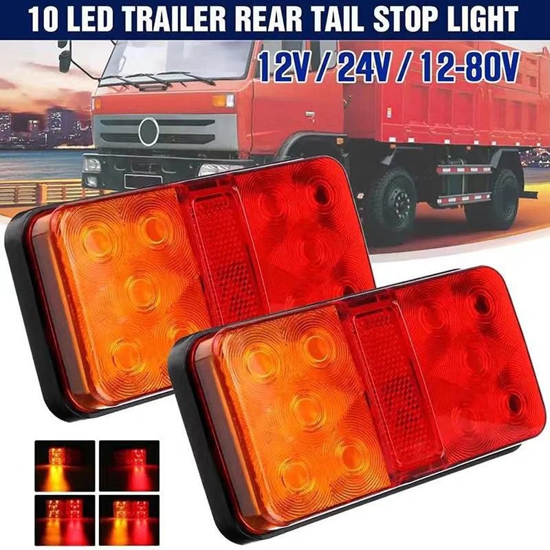 Car LED Tail Turn Signal Ultra Bright 12/24V Brake Reverse Lamp For Pickup Truck Trailor Rear Lamp Waterproof