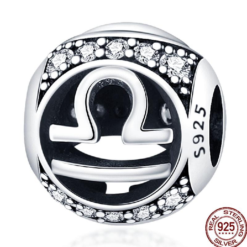 Copper 12 Constellation Series Charms Constellation Pendant Suitable For Pan Original Bracelet Diy Jewelry Gift