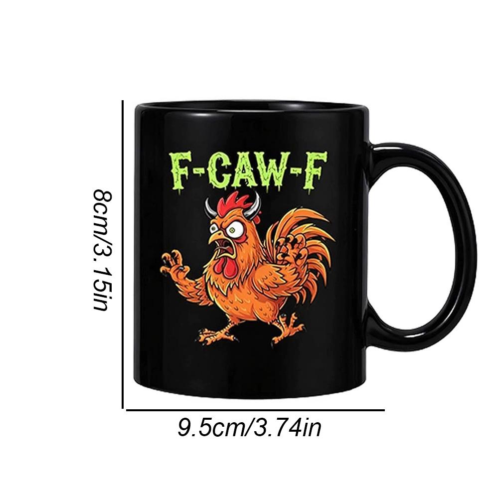 Funny F-Caw-F Chicken FCAWF Mug Fun Tea Cup Gift For Women Men 3.74"*3.15" Cute Cup Gift from Premium Ceramic Material