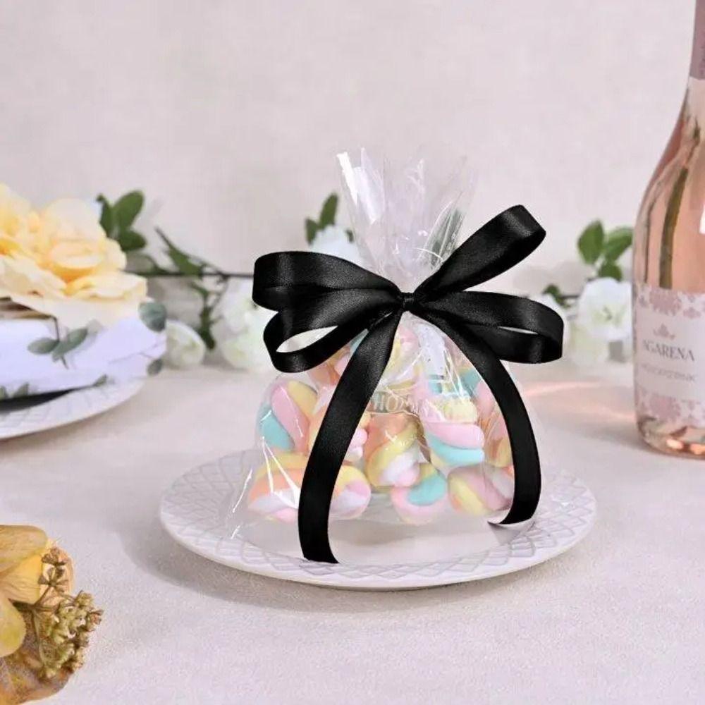 1 Stück 22m Schwarzes Satinband Queen Beerdigungszubehör Neues Schleifenband Geschenk Hochzeitsparty Deko