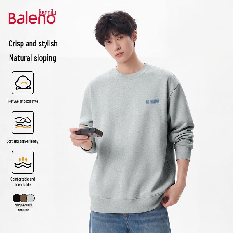 Baleno Men s Heavyweight Crewneck Sweatshirt L