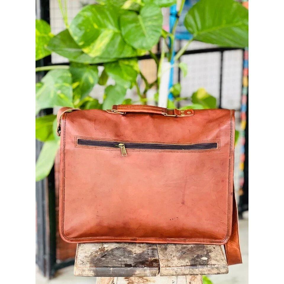 Handmade Aprove Leather Vintage Laptop Messenger Briefcase Bag Satchel