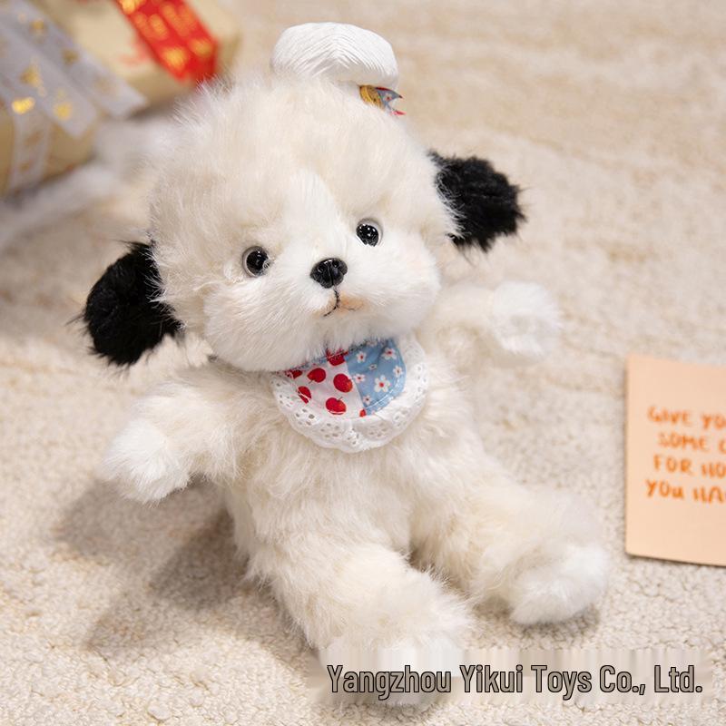 Adorable Plush Puppy Bib Doll - Comfort Toy for Girls, Hot Seller! 30cm/0.22kg