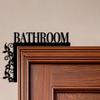 Wall Mounted Art Corner Black Flower Ironwork Rustproof Metal Decor Home Bathroom Living Room