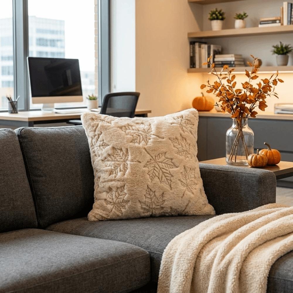 Pumpkin Pattern Cushion Covers Embroidered Decorative Pillowslip Pillowcases Office Decoration