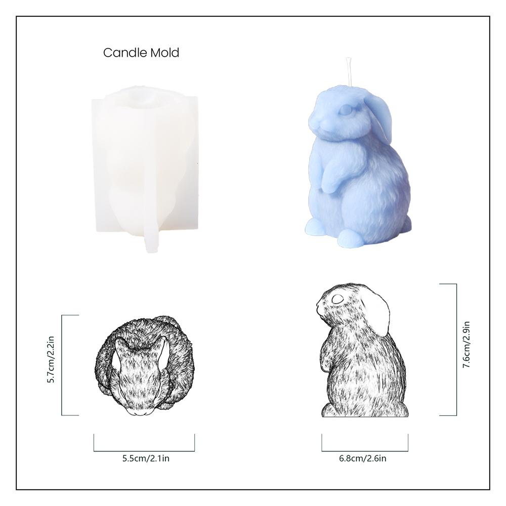 Nicole Osterhase Kerzen Silikonform Handgefertigte Kaninchen Aromatherapie Kerzenformen zur Kerzenherstellung Oster Heimdekoration