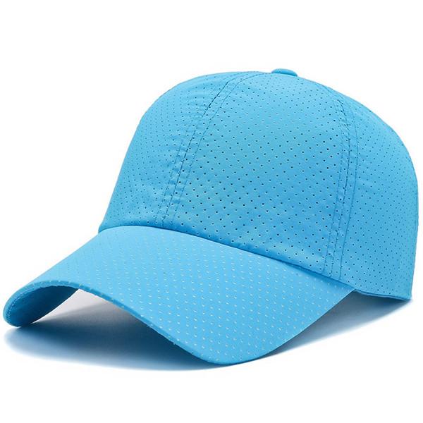 Summer Baseball Cap Solid Thin Mesh Portable Quick Dry Breathable Sun Hat Women Men Golf Tennis Running Hiking Camping