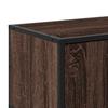 TV Cabinet in Brown Oak Look 150 x 35 x 41 cm Engineered Wood & Metal