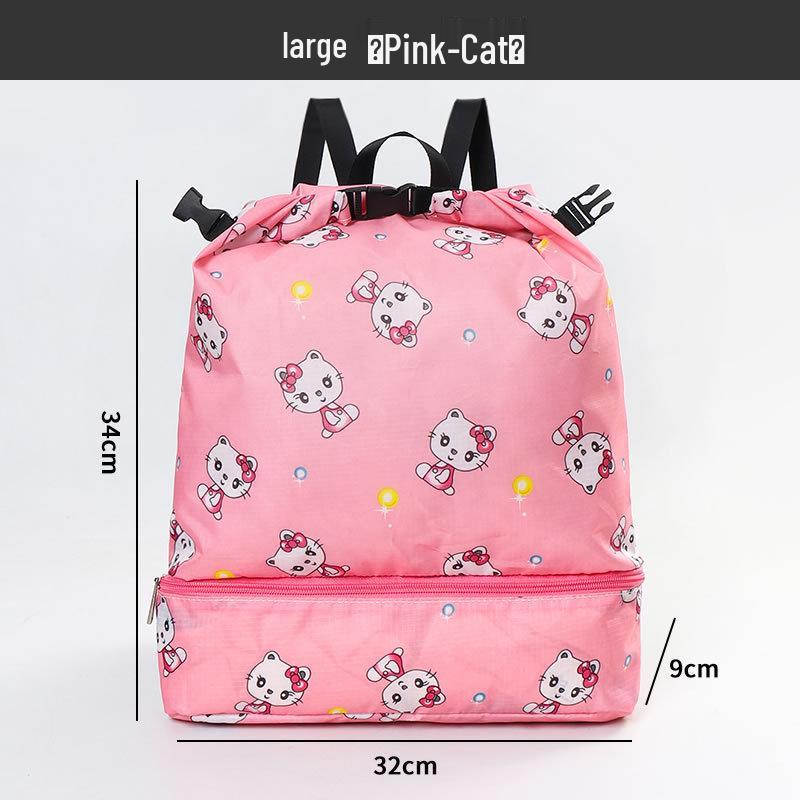 Children's Waterproof Swim Bag with Dry/Wet Separation, Portable Hot Spring Wash Backpack