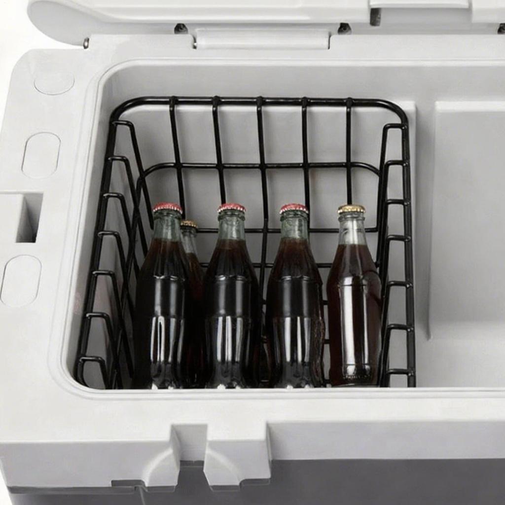 Freezer Organizer Bins Metal Wire Organizer Refrigerator Basket Cooler Storage Rack For Produce Vegetables Fruits Beverage Food