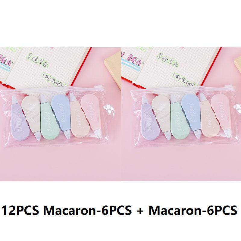 6PCS Tape Corrector Sweet Things for School Kawaii Stationery for School Ribbon Corrector Tape Putty Corrector XZD01