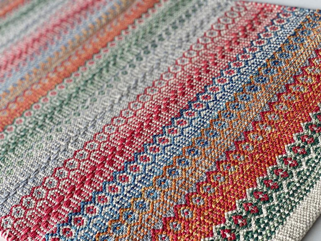 Washable, Smooth, 100% Cotton, Multicolored, Handmade In India, Non-slip Kitchen Mat (multi-red, 50x180cm)
