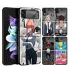 Chainsaw Makima Power Cover Phone Case For Samsung Galaxy Z Flip 7 6 5 4 3 5G Flip7 Flip6 Flip5 Flip4 Flip3 Black Fundas Shell G