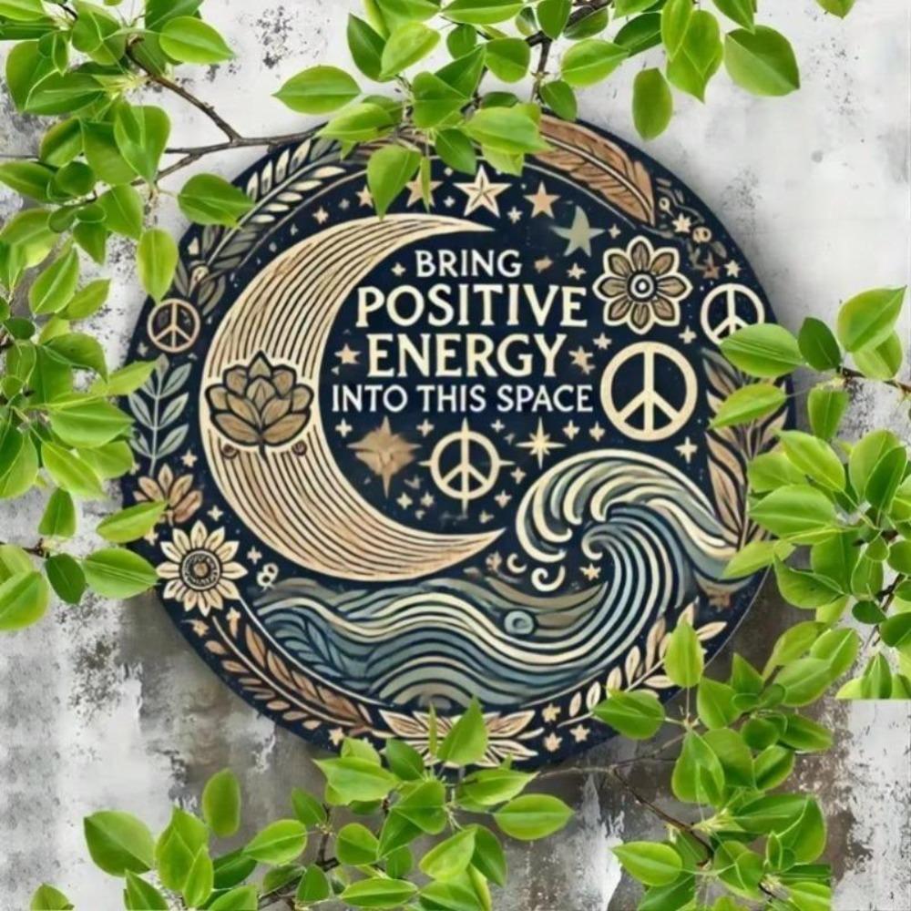 Vibes Carved Metal Wall Decor Positive Energy Sign Home Restaurant Decor