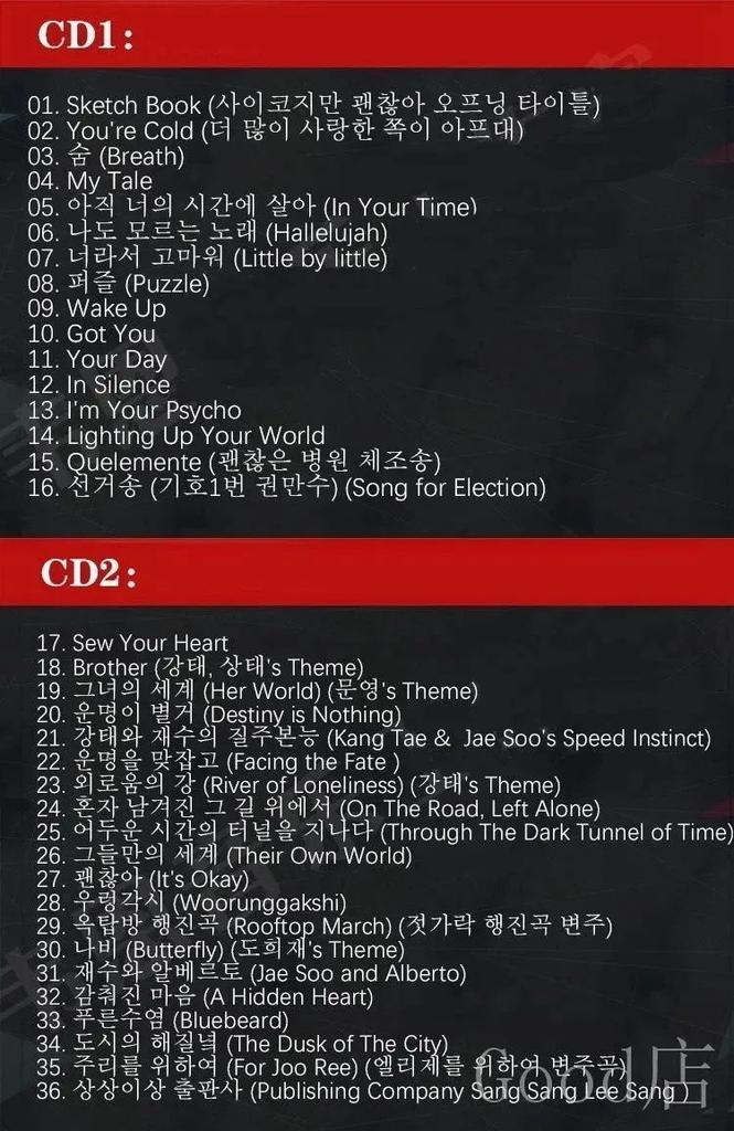 [USED] CD Korean Drama "It's Okay To Not Be Okay" OST Original Soundtrack