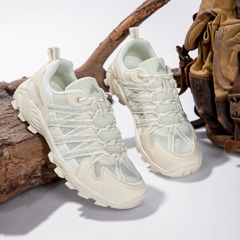 New Adult Male and Female Couples Breathable Mesh Lightweight Shock Absorption Outdoor Off-road Hiking Shoes Non-slip Hiking Shoes