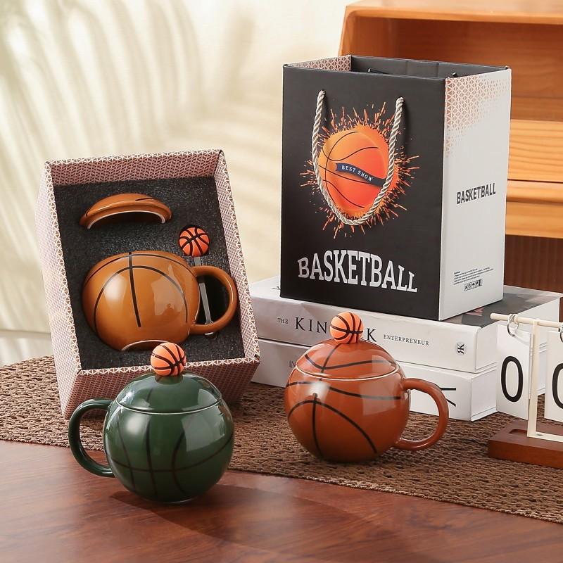 

Basketball Mug Ceramic Cup Sports Gift for Men Basketball Theme Cup 420ml