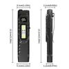 LED Ultra Slim Flashlight USB Charging Mini Camping Light IPX44 Waterproof Portable Pocket Flashlight 1000mAh for Outdoor Hiking