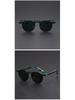 Small Round Frame Wood Grain Hip Hop Punk Sunglasses: European & American Street Style Fashion